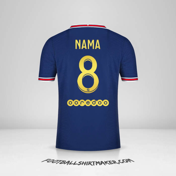 Jersey Paris Saint Germain Gold 2021/2022 -  nama - 8