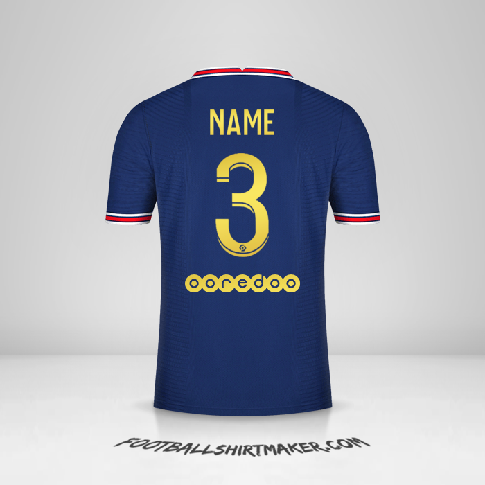 Trikot Paris Saint Germain Gold 2021/2022 -  name - 3