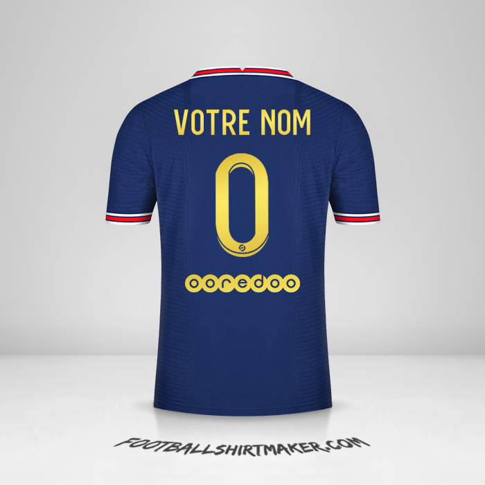 Maillot Paris Saint Germain Gold 2021/2022 -  votre nom - 0