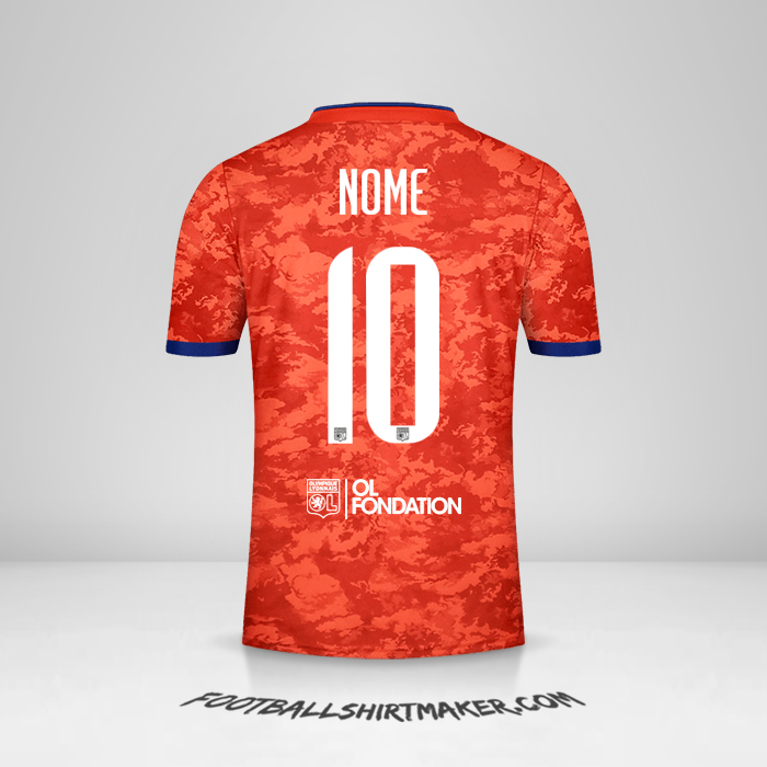 Maglia Olympique Lyon UEL 2021/2022 Seconda -  nome - 10