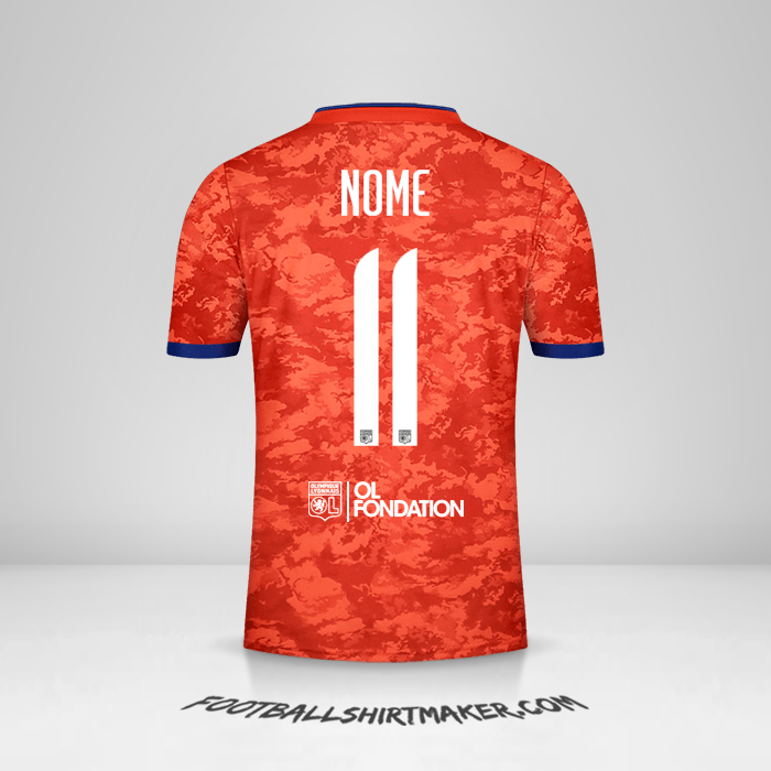 Maglia Olympique Lyon UEL 2021/2022 Seconda -  nome - 11