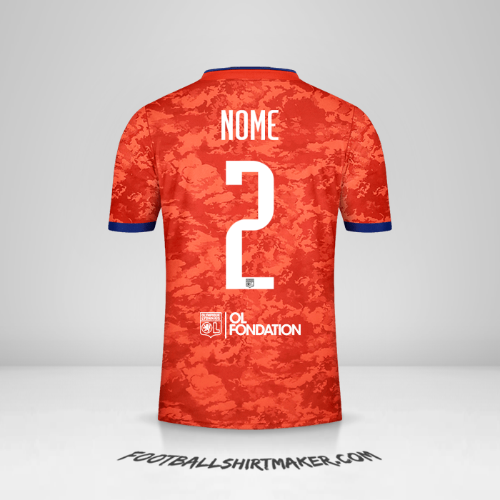 Camisola Olympique Lyon UEL 2021/2022 Alternativa -  nome - 2