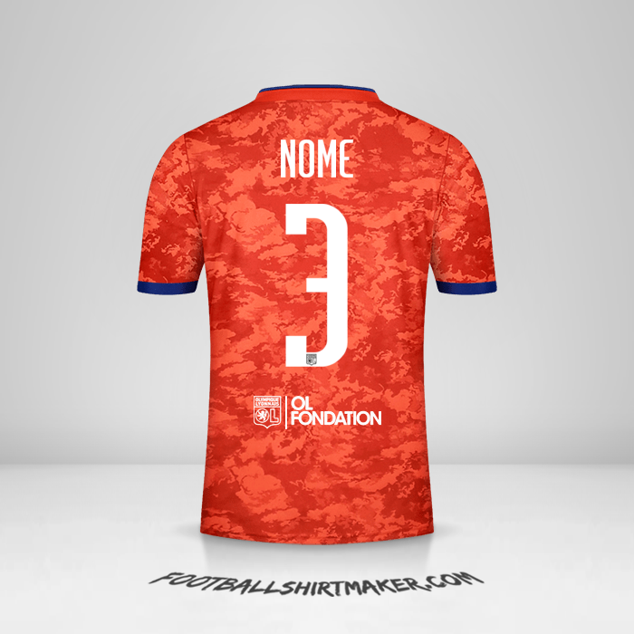Maglia Olympique Lyon UEL 2021/2022 Seconda -  nome - 3