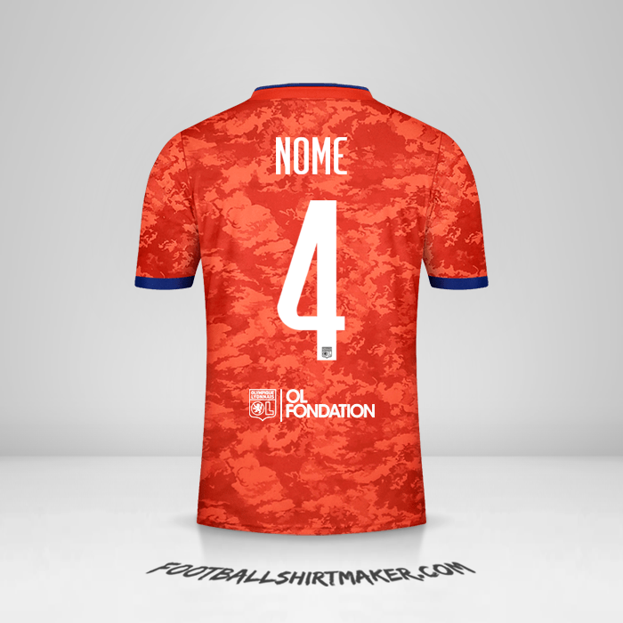 Maglia Olympique Lyon UEL 2021/2022 Seconda -  nome - 4