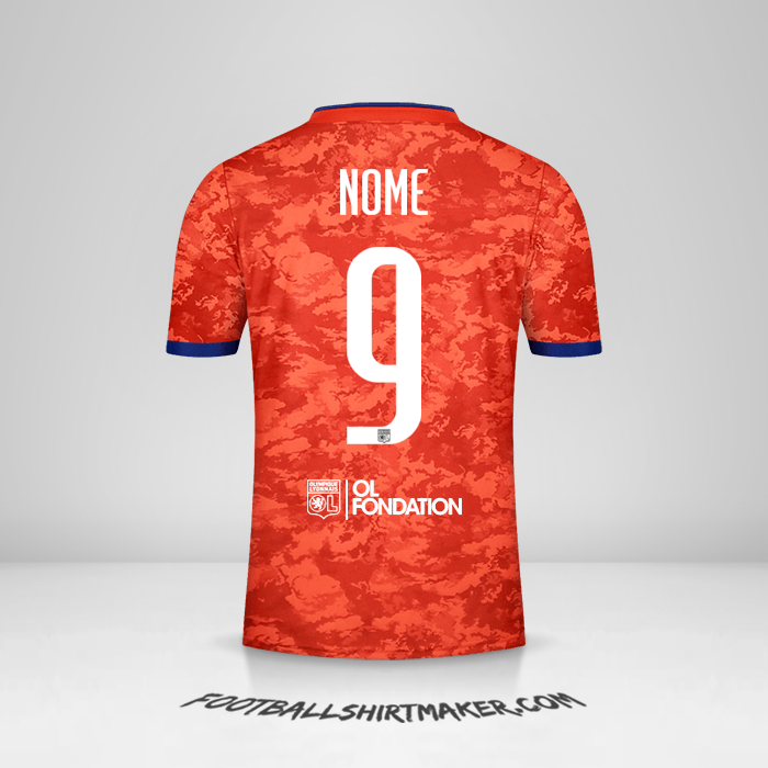 Maglia Olympique Lyon UEL 2021/2022 Seconda -  nome - 9