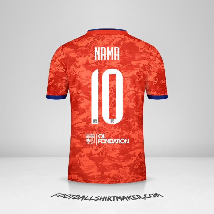 Jersey Olympique Lyon UEL 2021/2022 Alternatif -  nama - 10