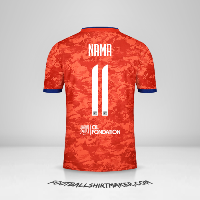 Jersey Olympique Lyon UEL 2021/2022 Alternatif -  nama - 11
