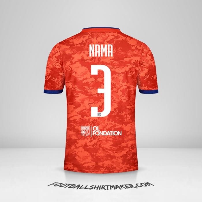 Jersey Olympique Lyon UEL 2021/2022 Alternatif -  nama - 3