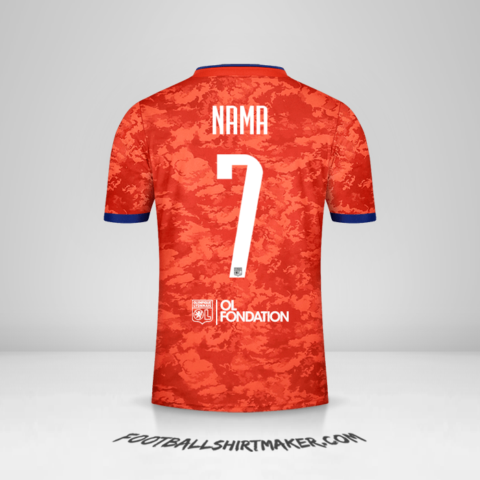 Jersey Olympique Lyon UEL 2021/2022 Alternatif -  nama - 7