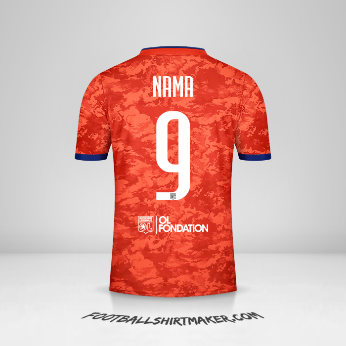 Jersey Olympique Lyon UEL 2021/2022 Alternatif -  nama - 9