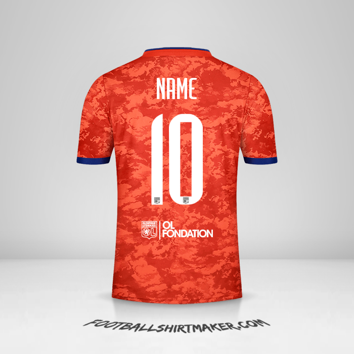 Trikot Olympique Lyon UEL 2021/2022 Auswärts -  name - 10