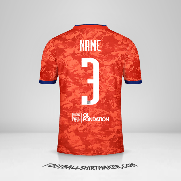 Jersey Olympique Lyon UEL 2021/2022 Away -  name - 3
