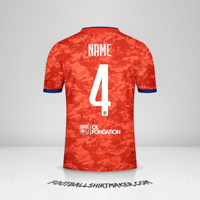Jersey Olympique Lyon UEL 2021/2022 Away -  name - 4