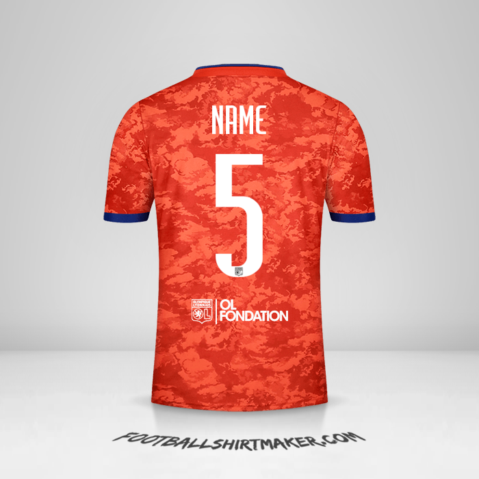 Trikot Olympique Lyon UEL 2021/2022 Auswärts -  name - 5