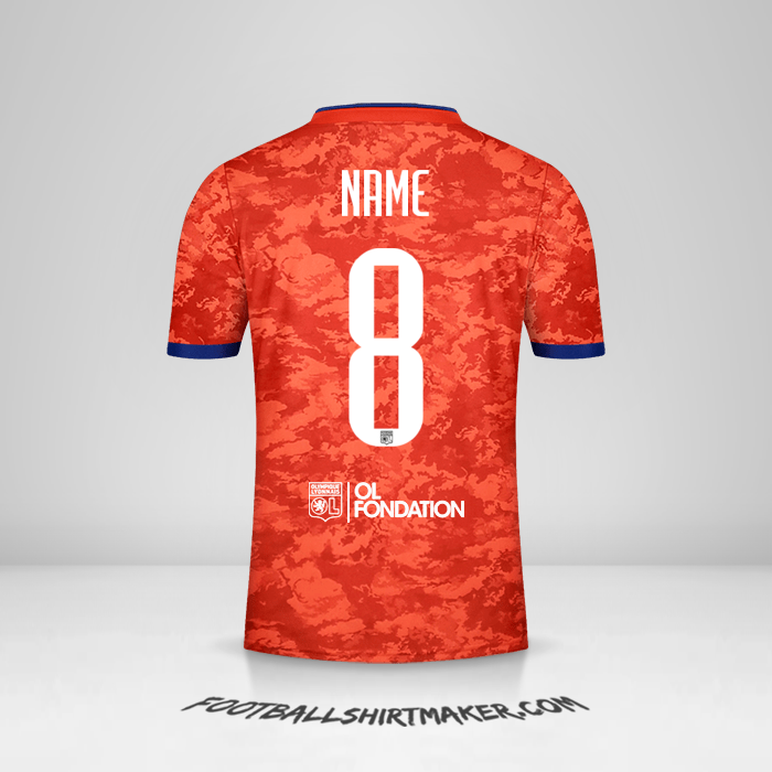 Jersey Olympique Lyon UEL 2021/2022 Away -  name - 8