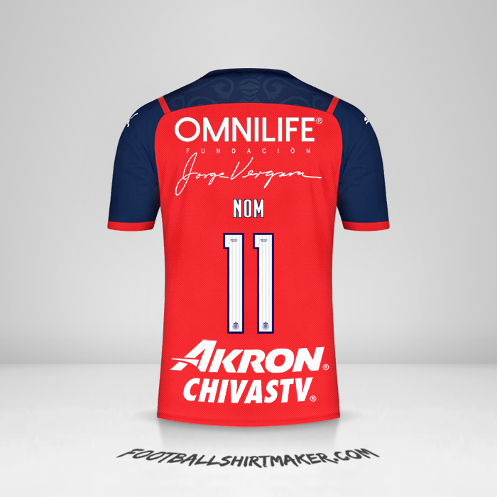 Maillot Guadalajara 2022 Troisième -  nom - 11