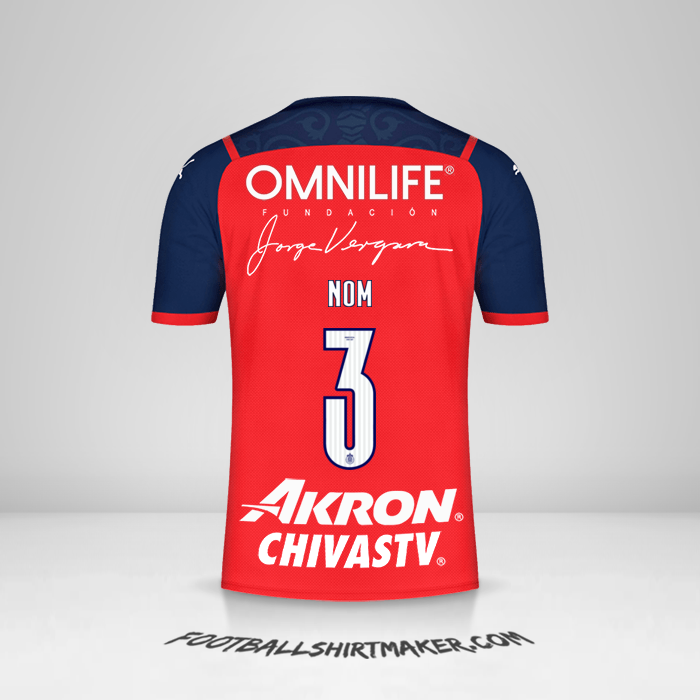 Maillot Guadalajara 2022 Troisième -  nom - 3