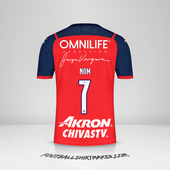 Maillot Guadalajara 2022 Troisième -  nom - 7