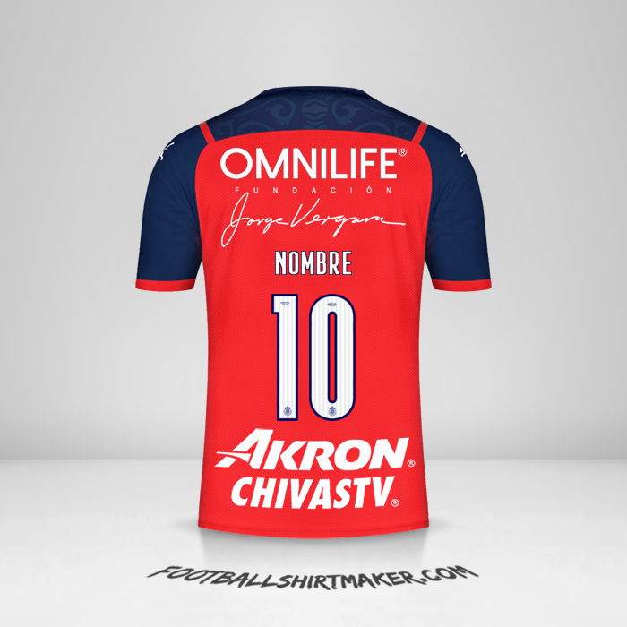 Jersey Guadalajara 2022 Tercera -  nombre - 10