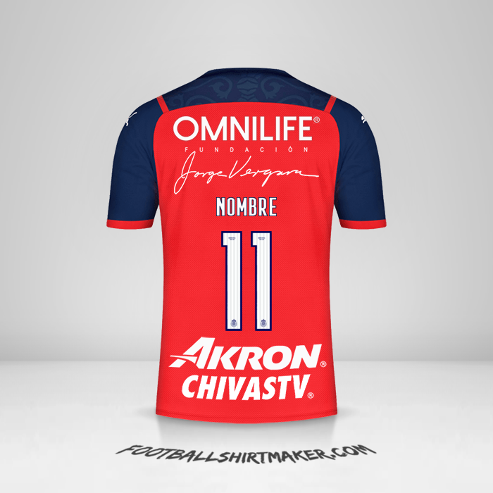 Camiseta Guadalajara 2022 Tercera -  nombre - 11