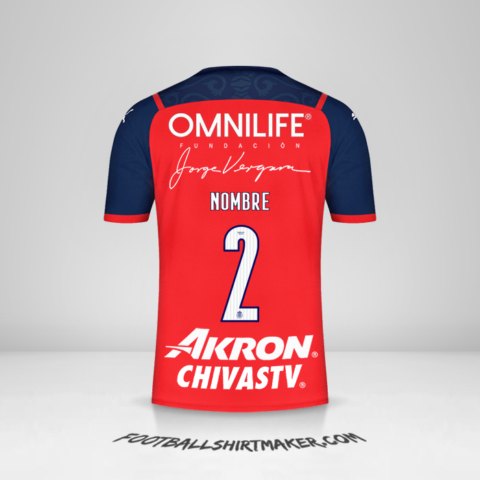 Camiseta Guadalajara 2022 Tercera -  nombre - 2
