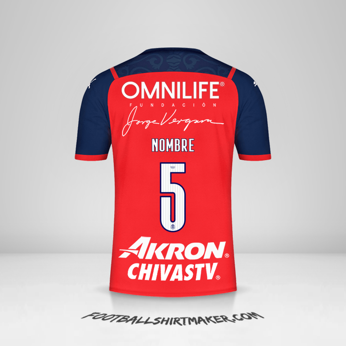 Jersey Guadalajara 2022 Tercera -  nombre - 5