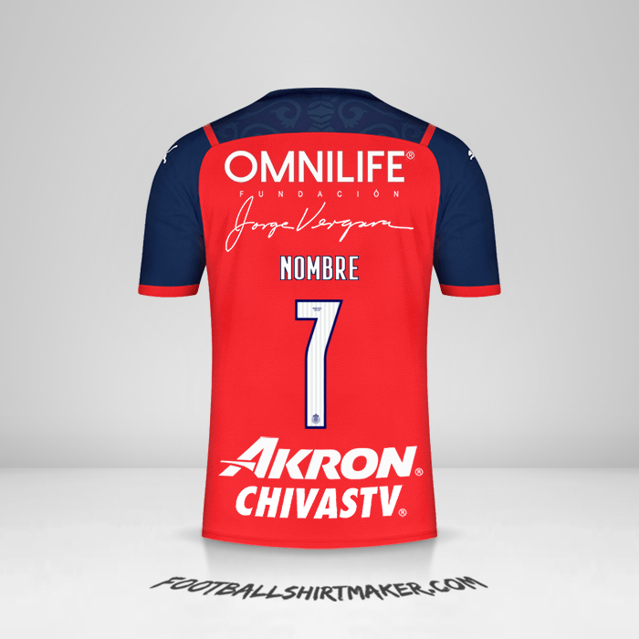 Camiseta Guadalajara 2022 Tercera -  nombre - 7