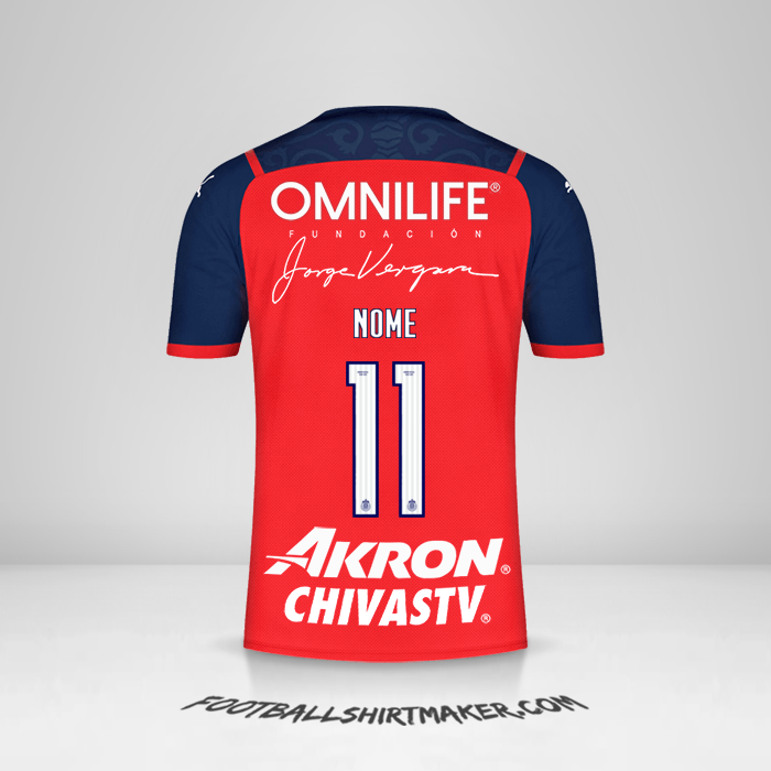 Camisa Guadalajara 2022 Terceira -  nome - 11
