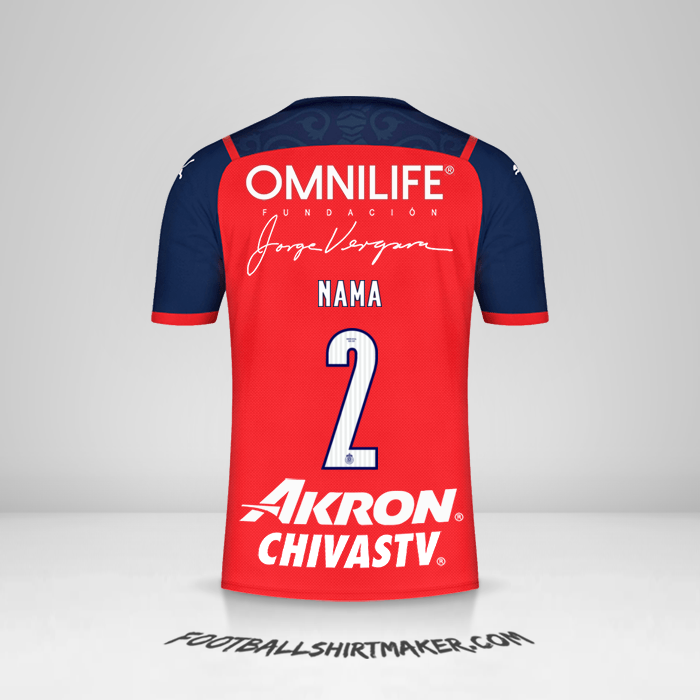 Jersey Guadalajara 2022 Ketiga -  nama - 2