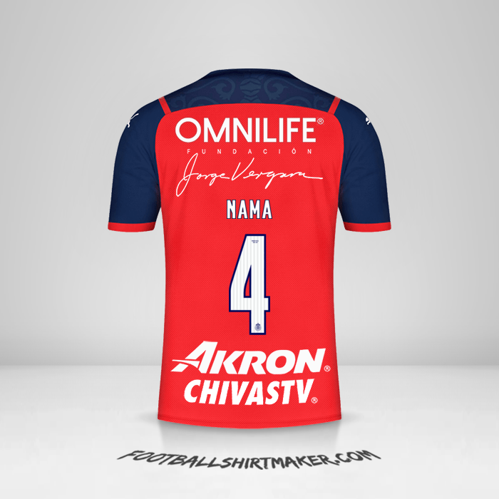 Jersey Guadalajara 2022 Ketiga -  nama - 4