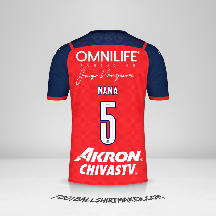 Jersey Guadalajara 2022 Ketiga -  nama - 5