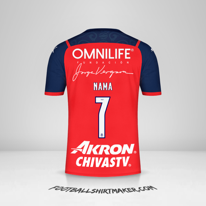 Jersey Guadalajara 2022 Ketiga -  nama - 7