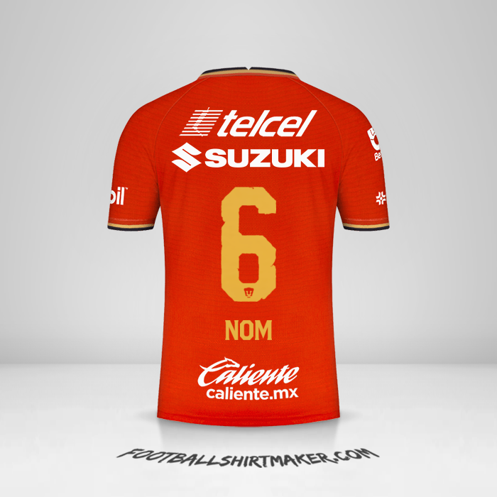 Maillot Pumas UNAM 2022 Troisième -  nom - 6