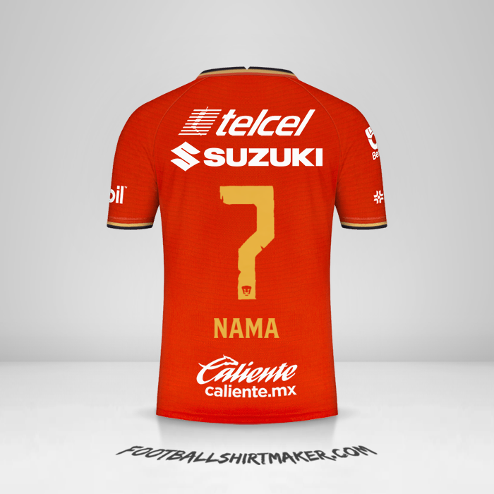 Jersey Pumas UNAM 2022 Ketiga -  nama - 7