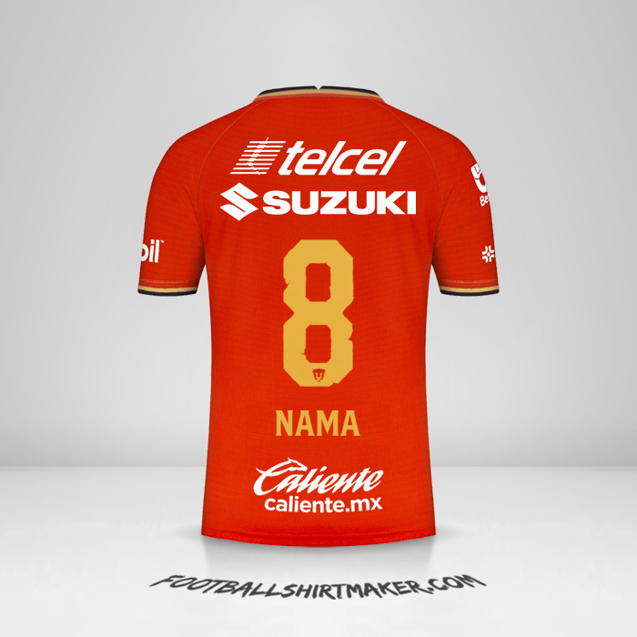 Jersey Pumas UNAM 2022 Ketiga -  nama - 8