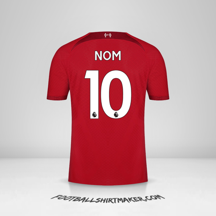 Maillot Liverpool FC 2022/2023 -  nom - 10