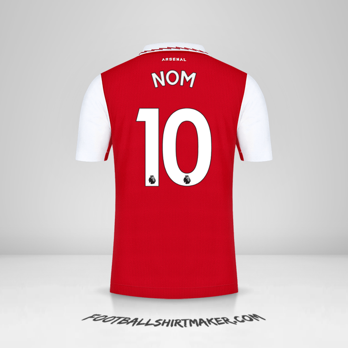 Maillot Arsenal 2022/2023 -  nom - 10