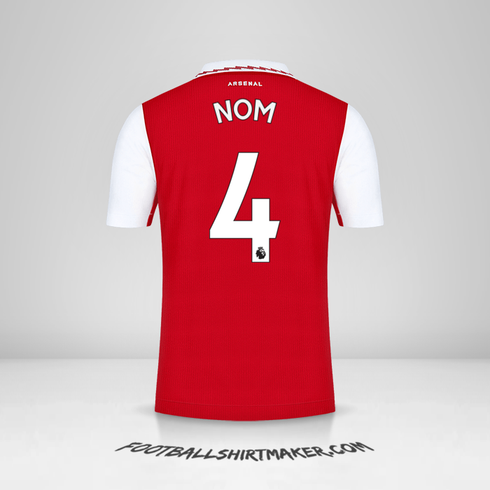 Maillot Arsenal 2022/2023 -  nom - 4