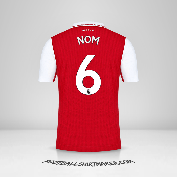 Maillot Arsenal 2022/2023 -  nom - 6