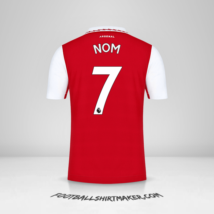 Maillot Arsenal 2022/2023 -  nom - 7