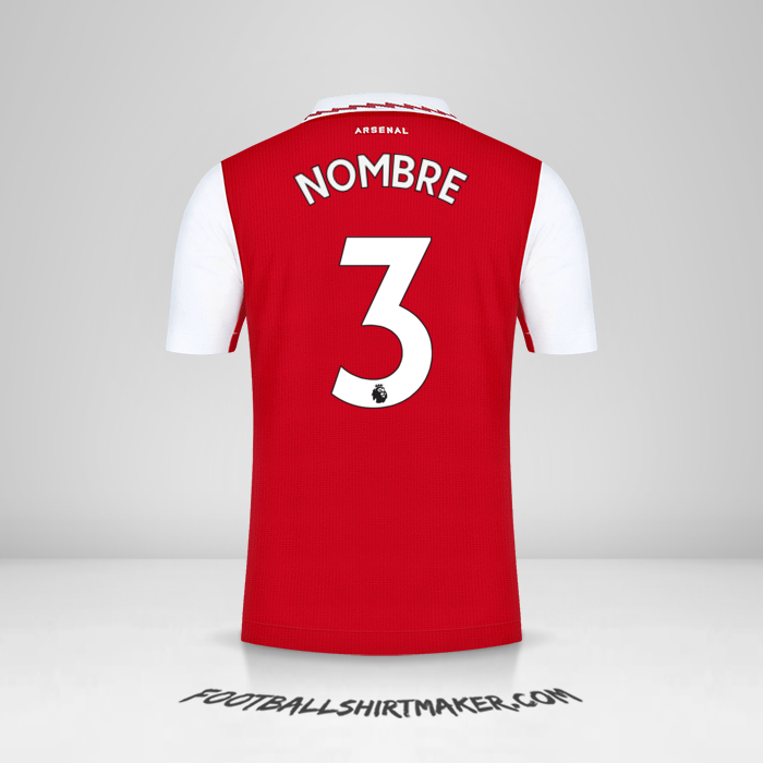 Camiseta Arsenal 2022/2023 -  nombre - 3