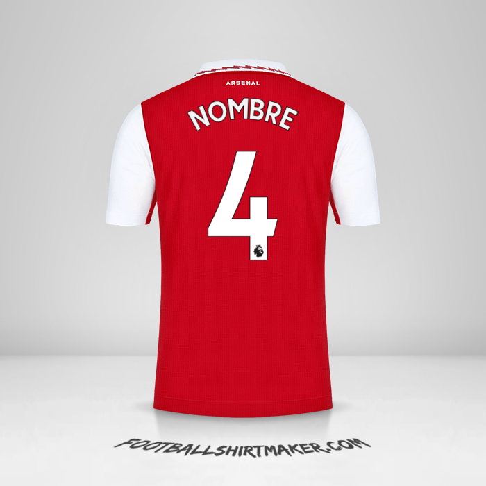 Camiseta Arsenal 2022/2023 -  nombre - 4