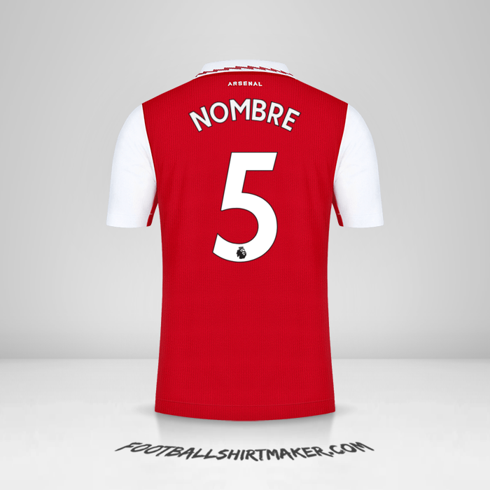 Jersey Arsenal 2022/2023 -  nombre - 5