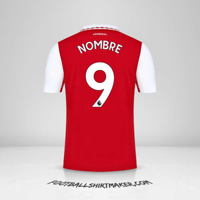 Camiseta Arsenal 2022/2023 -  nombre - 9