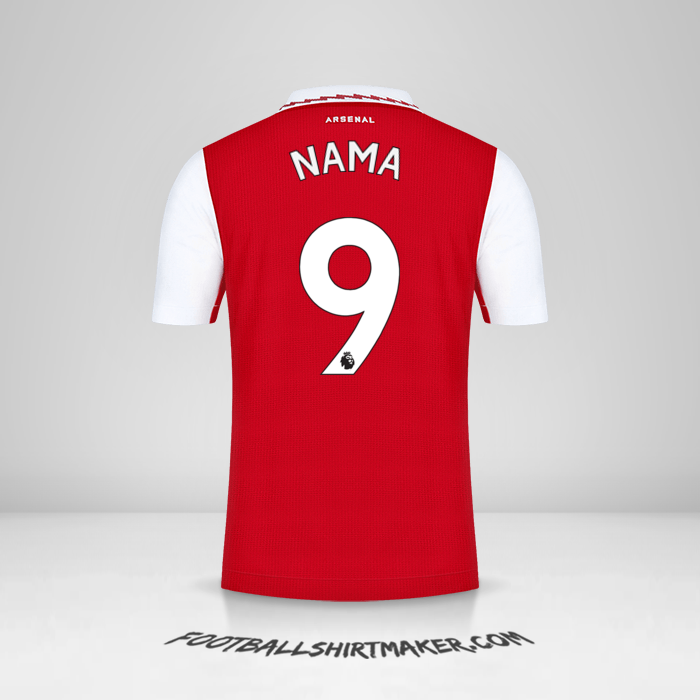 Jersey Arsenal 2022/2023 -  nama - 9
