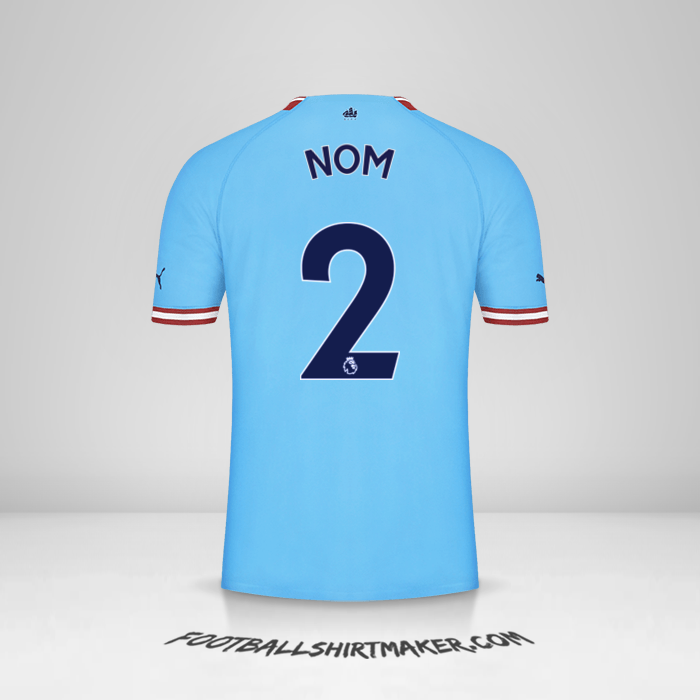 Maillot Manchester City 2022/2023 -  nom - 2