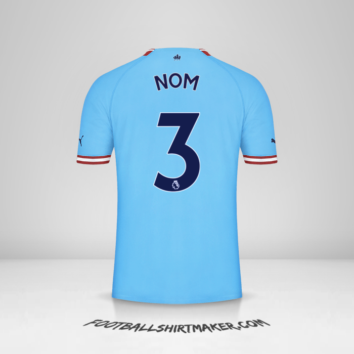 Maillot Manchester City 2022/2023 -  nom - 3