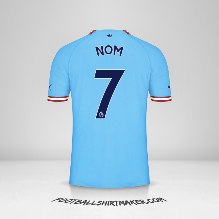 Maillot Manchester City 2022/2023 -  nom - 7
