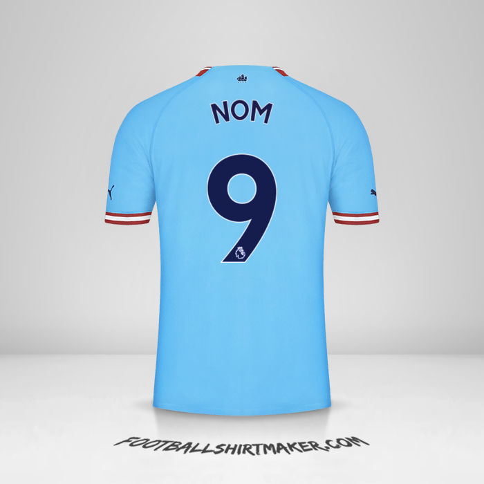 Maillot Manchester City 2022/2023 -  nom - 9