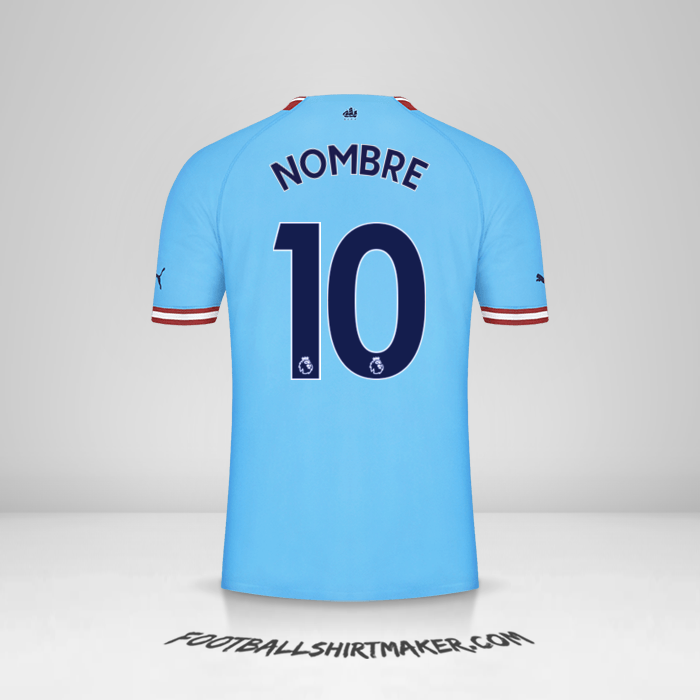 Jersey Manchester City 2022/2023 -  nombre - 10